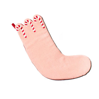 Reversible Candy Cane Scallop Stocking