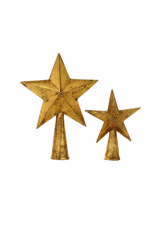 Antique Gold Star Tree Topper