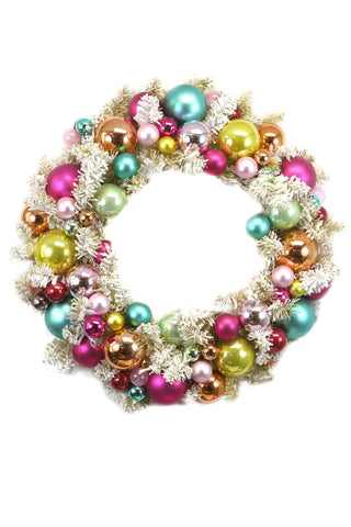 Flocked Ornament Wreath