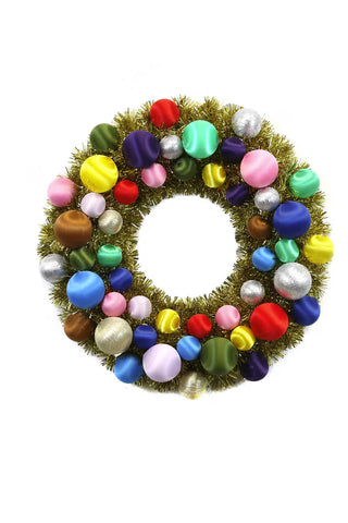 Tinsel & Satin Ornament Wreath