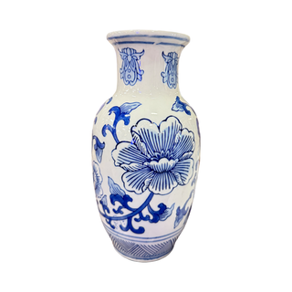 Blue and White Canton Vase