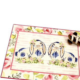 Bunny Blossoms Bamboo Mat