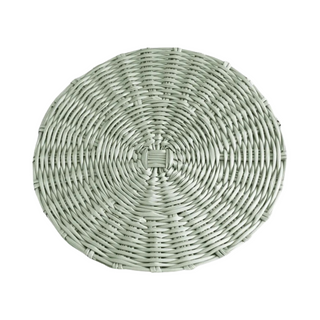 Sage Faux Wicker Placemats, Set of 4