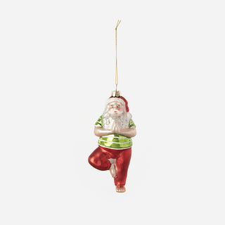 Yoga Santa Ornament