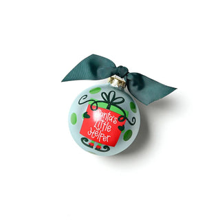 Blue Santa's Little Helper Ornament