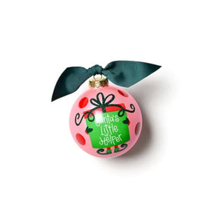 Pink Santa's Little Helper Ornament