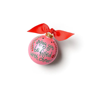 Filled With Cheer Stockings Glass Ornament