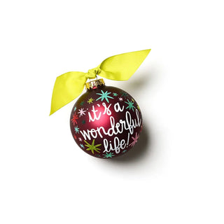 It's A Wonderful Life Stars Glass Ornament