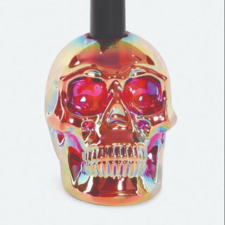 Iridescent Skull Crystal Taper Holder