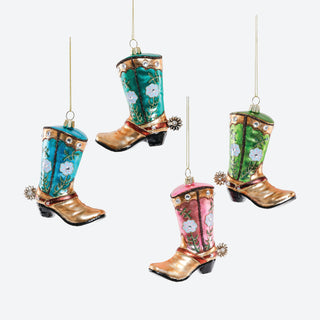Fancy Floral Cowboy Boot Ornament