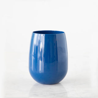 Navy Stemless Wine Glass