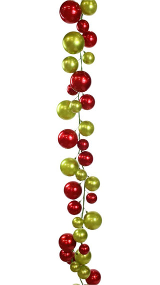 10' Red Lime Candy Apple Ball Garland