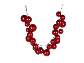 Red Oversized Ball Garland Candy Apple, 6"