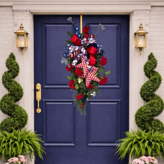 Patriotic Teardrop with Fireworks & Stars