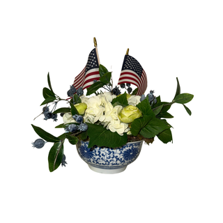Patriotic Arrangement with Hydrangeas