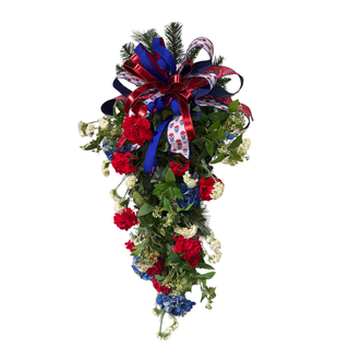 Patriotic Teardrop with Hydrangeas