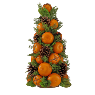 Orange & Pinecone Topiary with Clove Accents