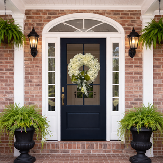 Hydrangea Wreath with Spring Bow