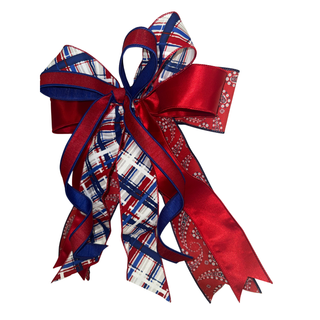 Classic Plaid Patriotic Bow