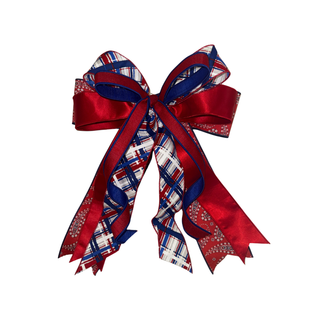 Classic Plaid Patriotic Bow