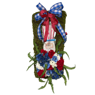 Uncle Sam Patriotic Moss Wreath