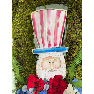 Uncle Sam Patriotic Moss Wreath