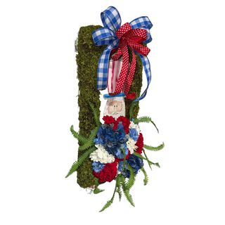 Uncle Sam Patriotic Moss Wreath