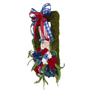 Uncle Sam Patriotic Moss Wreath