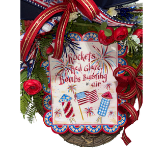 Patriotic Fireworks Wreath