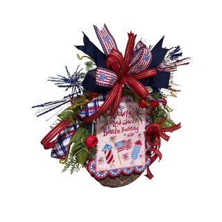 Patriotic Fireworks Wreath