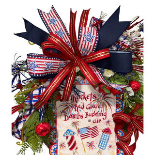 Patriotic Fireworks Wreath