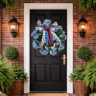Patriotic Hydrangea Wreath
