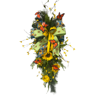 Sunflower & Butterfly Summer Teardrop