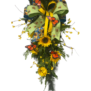 Sunflower & Butterfly Summer Teardrop