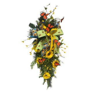 Sunflower & Butterfly Summer Teardrop