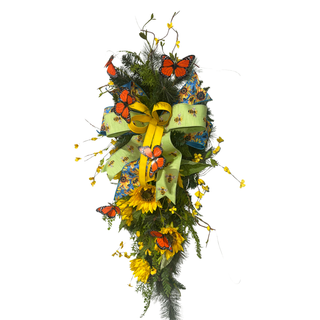 Sunflower & Butterfly Summer Teardrop