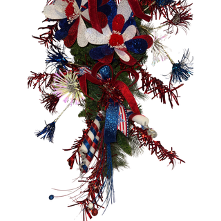 Stars & Sparkles Patriotic Teardrop
