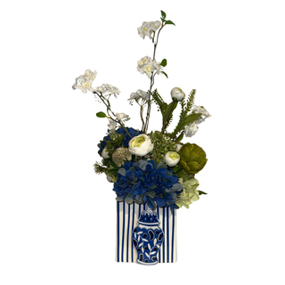 Blue & White Garden Drop-In Arrangement