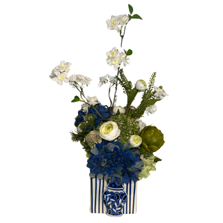 Blue & White Garden Drop-In Arrangement