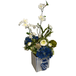 Blue & White Garden Drop-In Arrangement