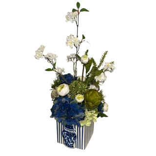 Blue & White Garden Drop-In Arrangement