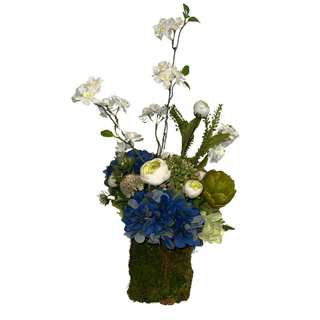 Blue & White Garden Drop-In Arrangement