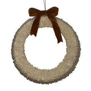 9" Pearl Bow Wreath