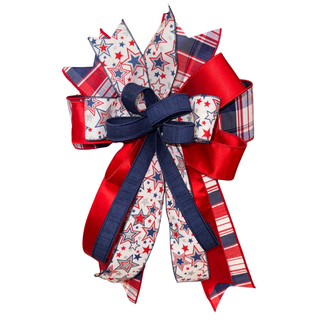 All-American Patriotic Designer Bow