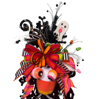 Candy Corn Monster Halloween Teardrop