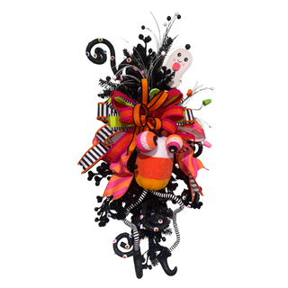 Candy Corn Monster Halloween Teardrop