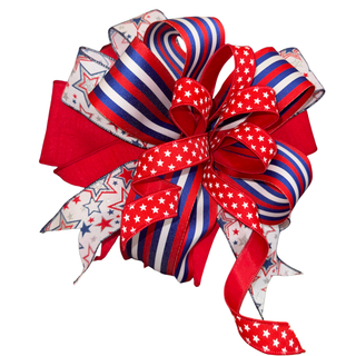 Patriotic Stars & Stripes Designer Bow