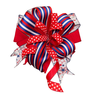 Patriotic Stars & Stripes Designer Bow