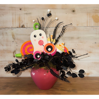 Boo-tiful Ghost Candy Halloween Arrangement