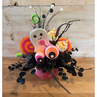 Boo-tiful Ghost Candy Halloween Arrangement